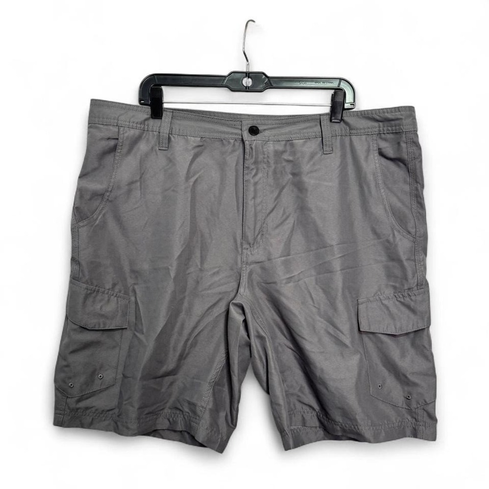Magellan Water Repellent Cargo Shorts Sz 38 Gray Fishing Hiking Utility 10in